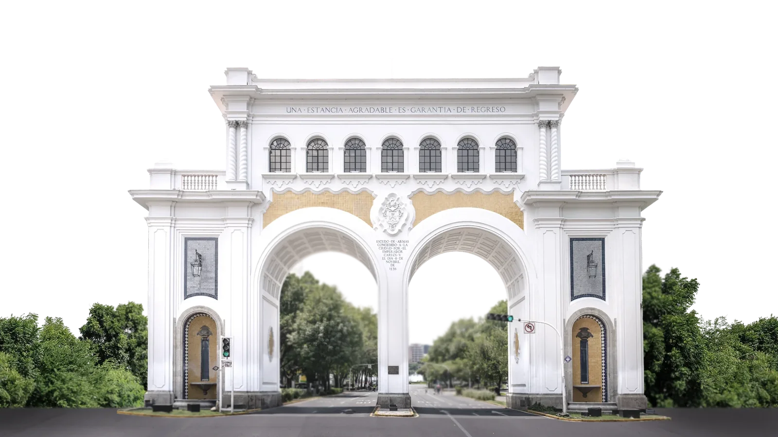 Jalisco arch scene for Imperio Real Reposado tequila
